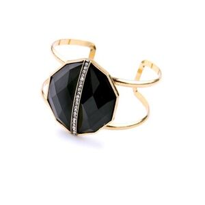 Faceted Black Geometric Bracelet